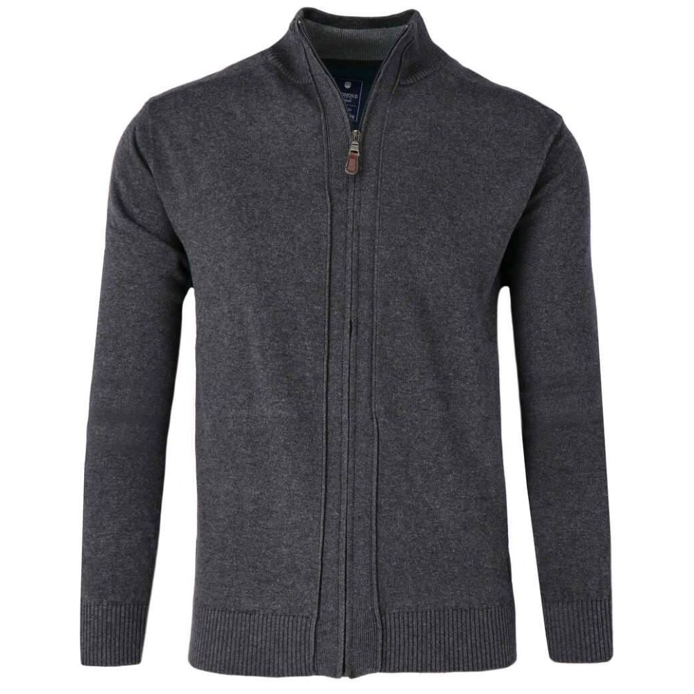 REDMOND CARDIGAN ZIP MEN ANTHRACITE